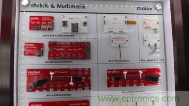 Molex MicroSIM、MicroSD、MicroUSB和MicroHDMI連接器