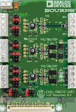 ADI公司的業(yè)界領(lǐng)先RS485器件與Bourns外部保護(hù)專(zhuān)業(yè)技術(shù)的完美聯(lián)姻，造就出專(zhuān)為解決通信端口最大設(shè)計(jì)問(wèn)題而生的EVAL-CN0313-SDPZ:滿足EMC的規(guī)定。  通過(guò)認(rèn)證的EMC兼容RS-485接口設(shè)計(jì)工具，輕松實(shí)現(xiàn)RS-485接口保護(hù)