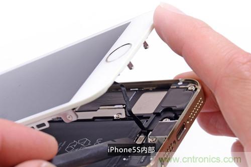 土豪金iPhone 5S拆解：內(nèi)部結(jié)構(gòu)升級，維修難度增加