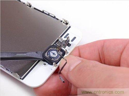土豪金iPhone 5S拆解：內(nèi)部結(jié)構(gòu)升級，維修難度增加