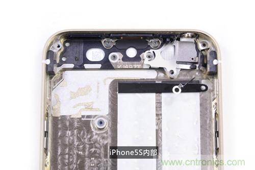 土豪金iPhone 5S拆解：內(nèi)部結(jié)構(gòu)升級，維修難度增加