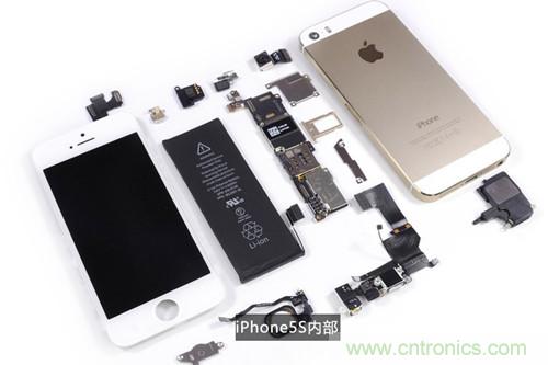 土豪金iPhone 5S拆解：內(nèi)部結(jié)構(gòu)升級，維修難度增加