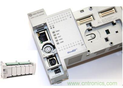 圖1：Allen-Bradley Micro850可編程邏輯控制器(PLC)的價格約為500美元，是高度堅固、可配置、隔離性和易用性方面的標(biāo)桿，盡管有PC/嵌入式計算設(shè)備的競爭，仍在工廠自動化領(lǐng)域中保持著強(qiáng)勢地位。
