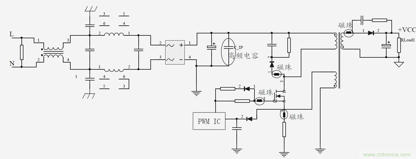 如何改善開關(guān)電源電路的EMI特性？