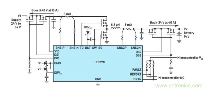 簡化雙電池電源系統(tǒng)，48 V/12 V汽車應用指日可待