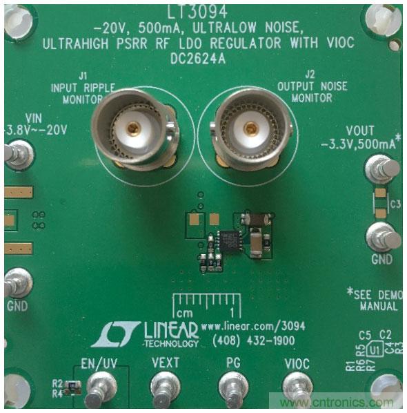 負(fù)線(xiàn)性穩(wěn)壓器在1MHz下具有0.8μV RMS噪聲和74dB電源抑制比