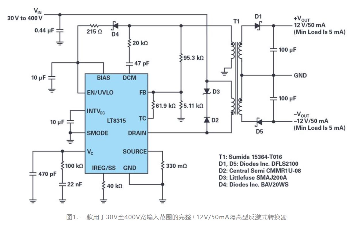 單個(gè)IC也能構(gòu)建緊湊、高效的雙極性穩(wěn)壓器