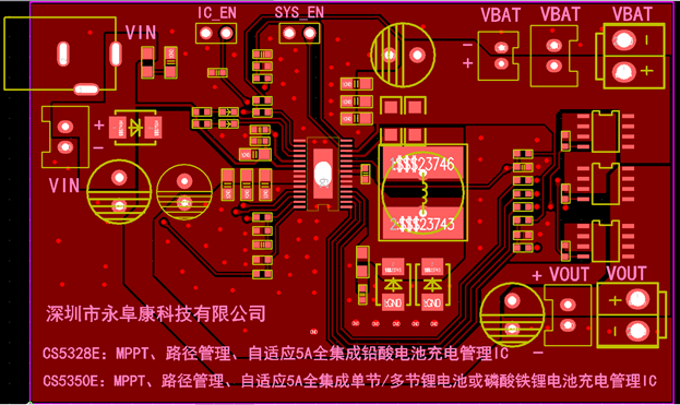 CS5350/CS5328 太陽能板供電鉛酸蓄電池、磷酸鐵鋰電池、鋰電池充電管理IC系列